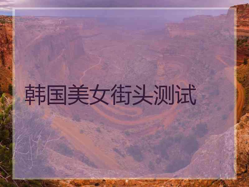 韩国美女街头测试 韩国美女街头测试