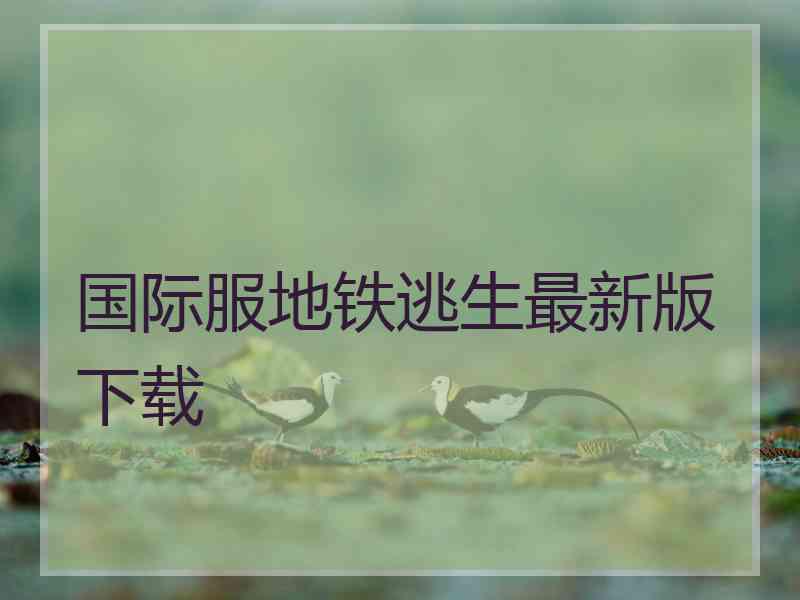 国际服地铁逃生最新版下载
