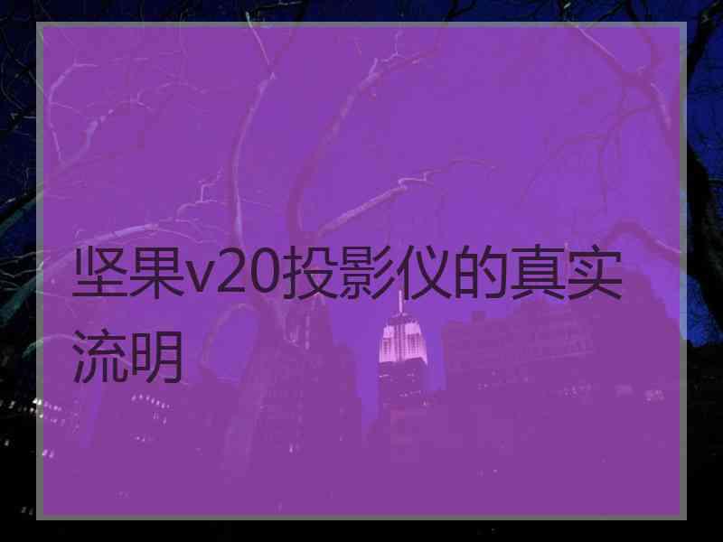 坚果v20投影仪的真实流明