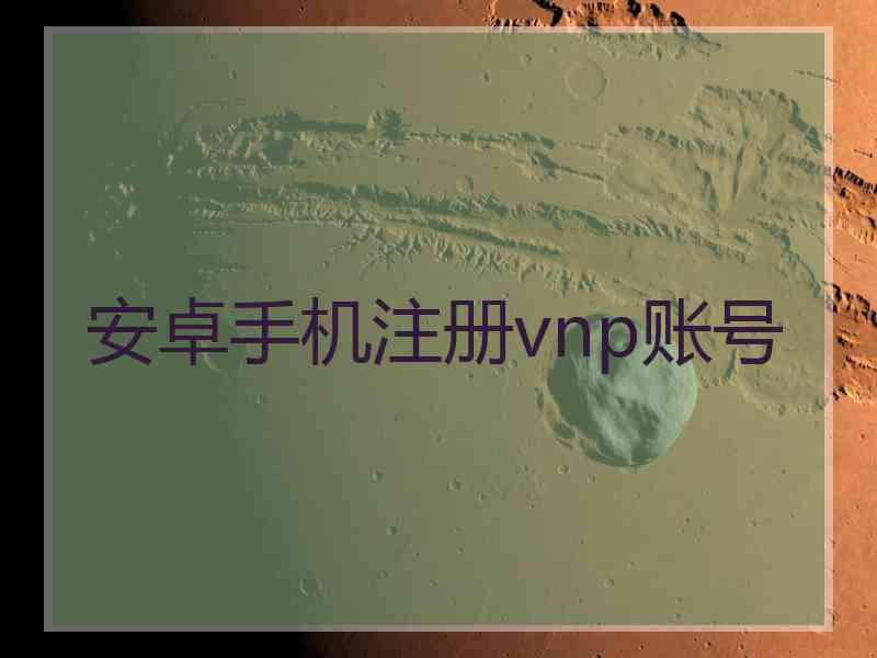 安卓手机注册vnp账号