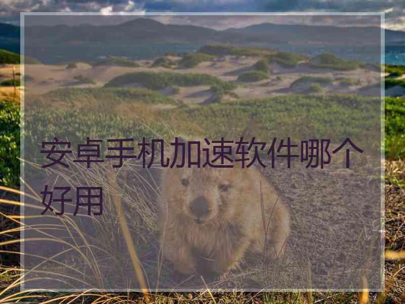 安卓手机加速软件哪个好用
