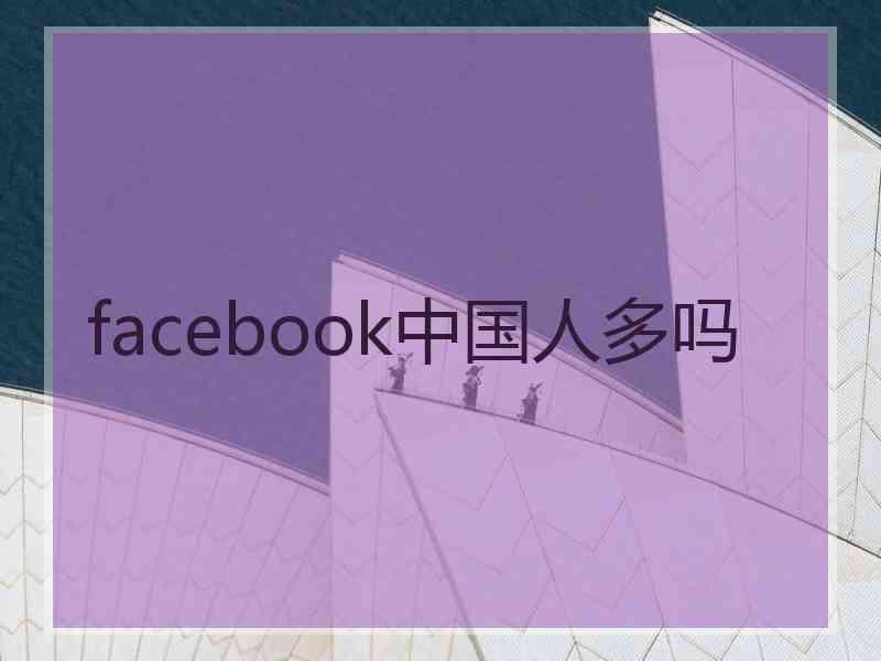 facebook中国人多吗