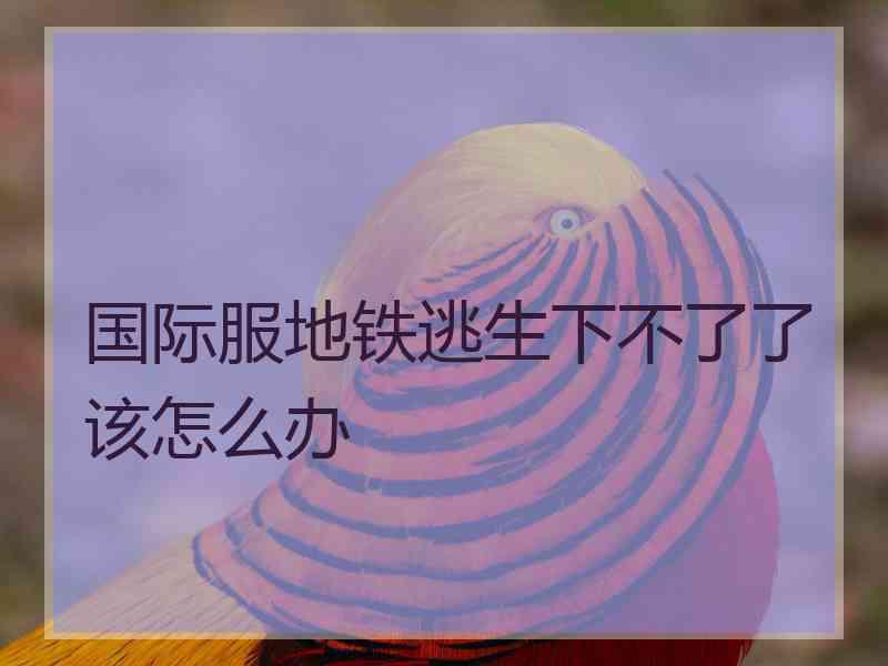 国际服地铁逃生下不了了该怎么办