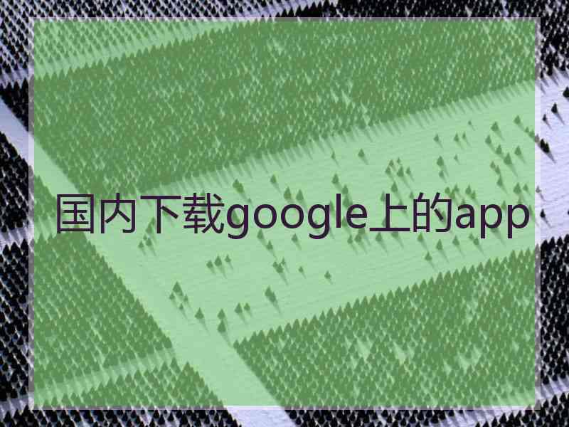 国内下载google上的app