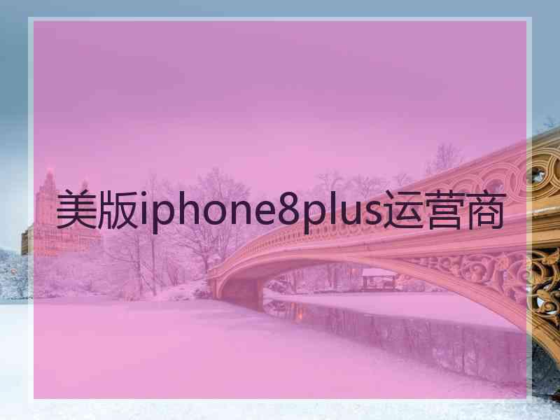 美版iphone8plus运营商