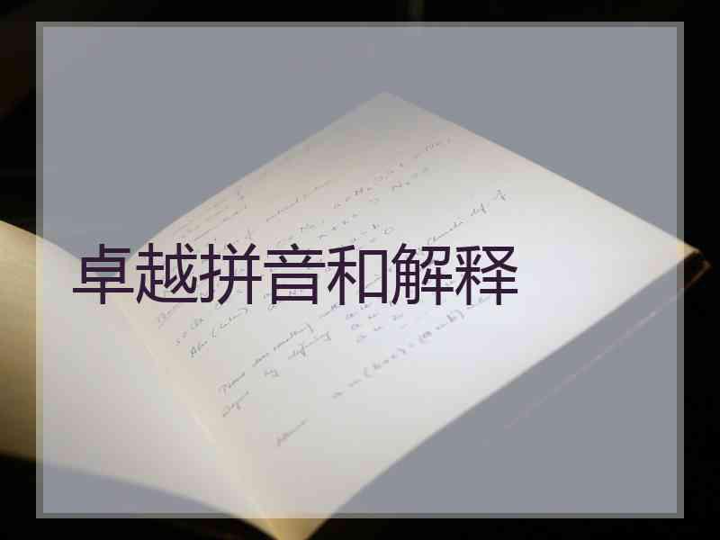 卓越拼音和解释