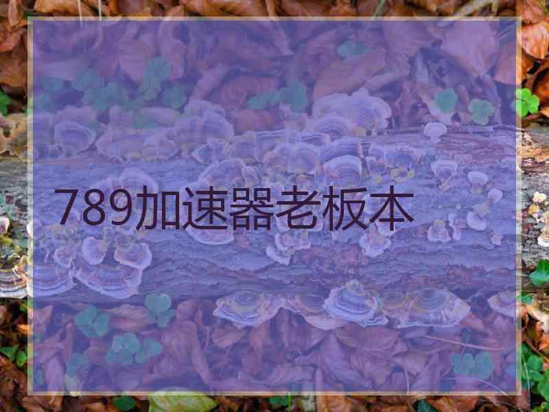 789加速器老板本