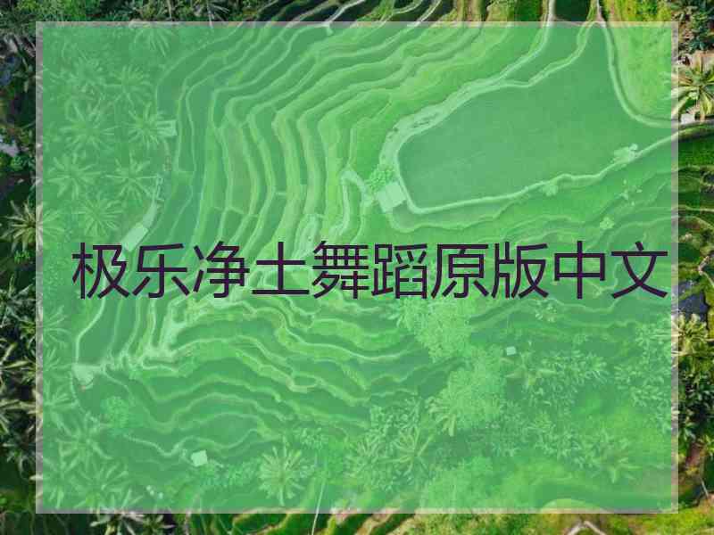 极乐净土舞蹈原版中文