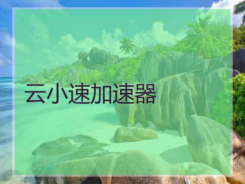 云小速加速器