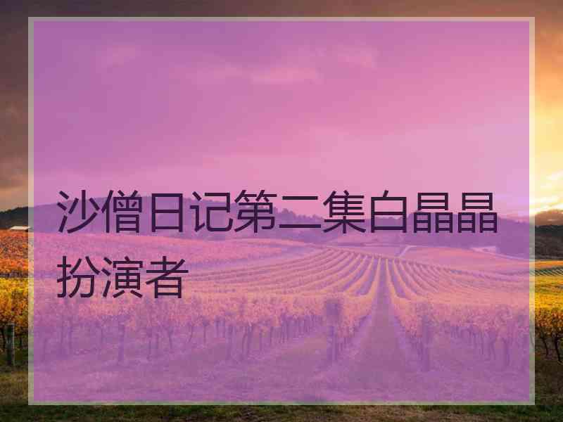 沙僧日记第二集白晶晶扮演者