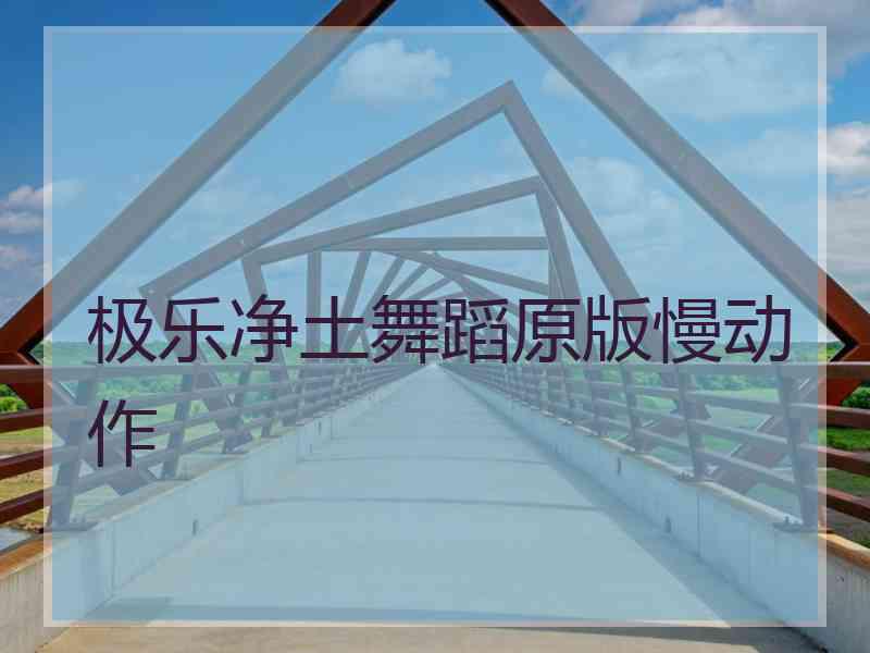 极乐净土舞蹈原版慢动作
