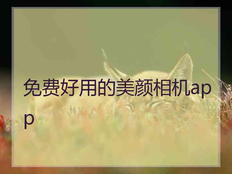 免费好用的美颜相机app