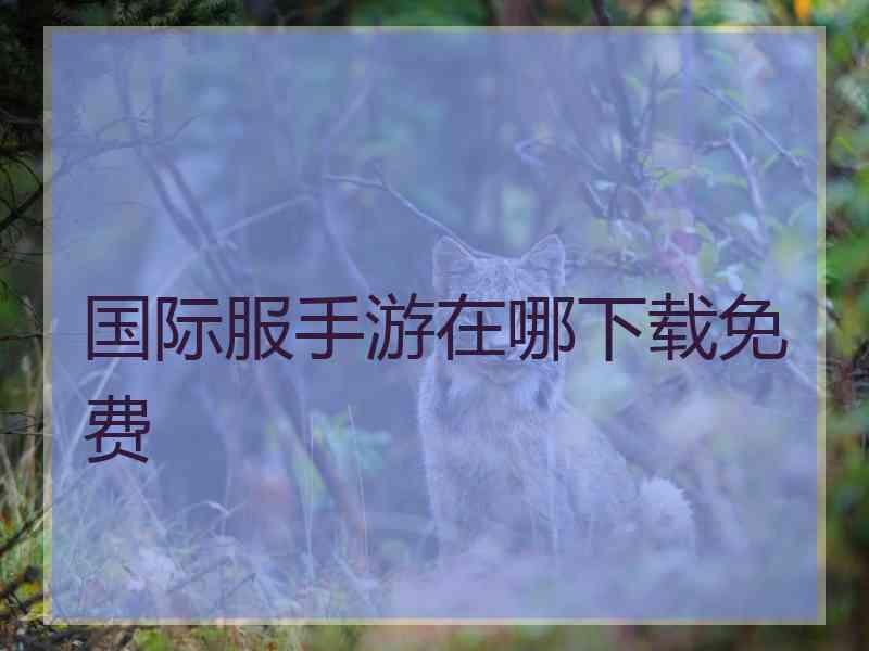 国际服手游在哪下载免费