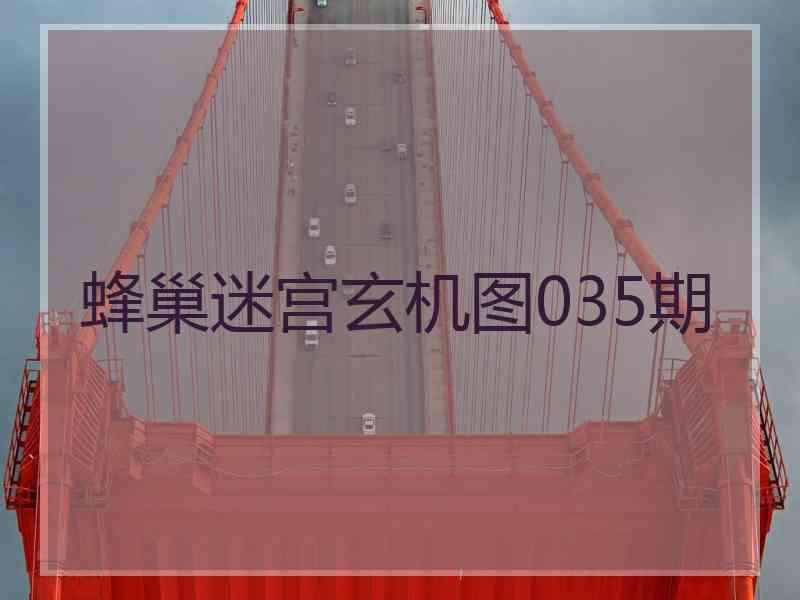 蜂巢迷宫玄机图035期