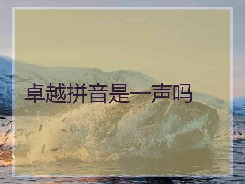 卓越拼音是一声吗