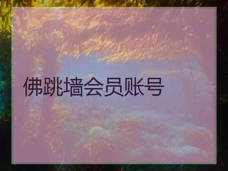 佛跳墙会员账号