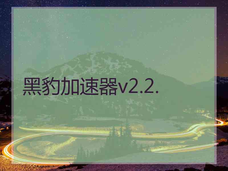 黑豹加速器v2.2.