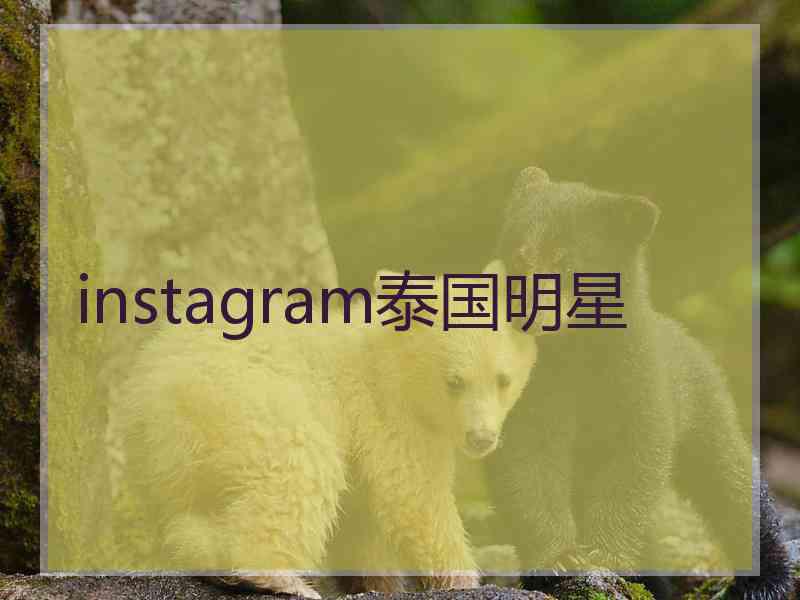 instagram泰国明星