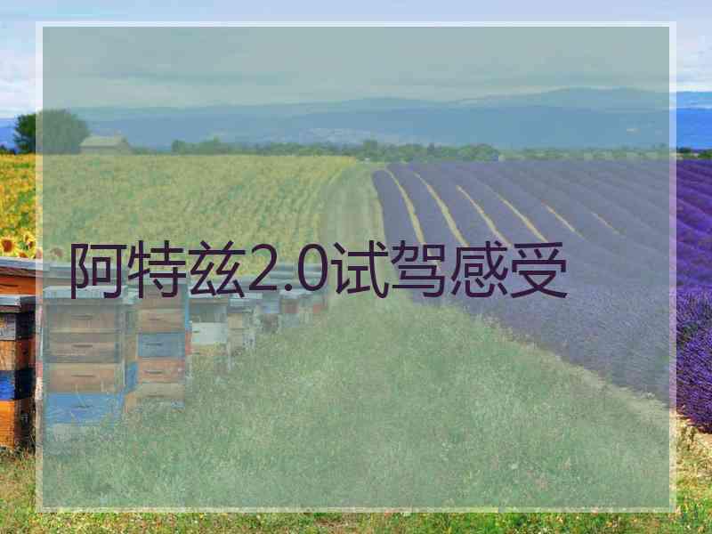 阿特兹2.0试驾感受
