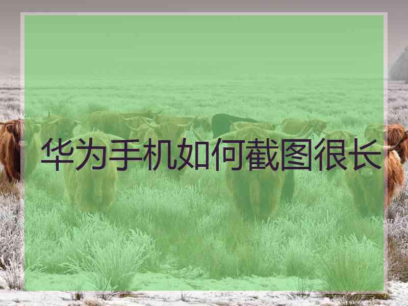 华为手机如何截图很长