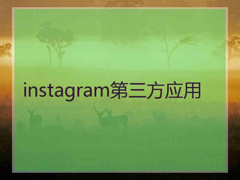 instagram第三方应用