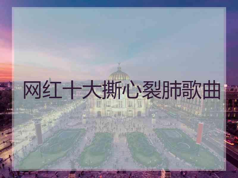 网红十大撕心裂肺歌曲