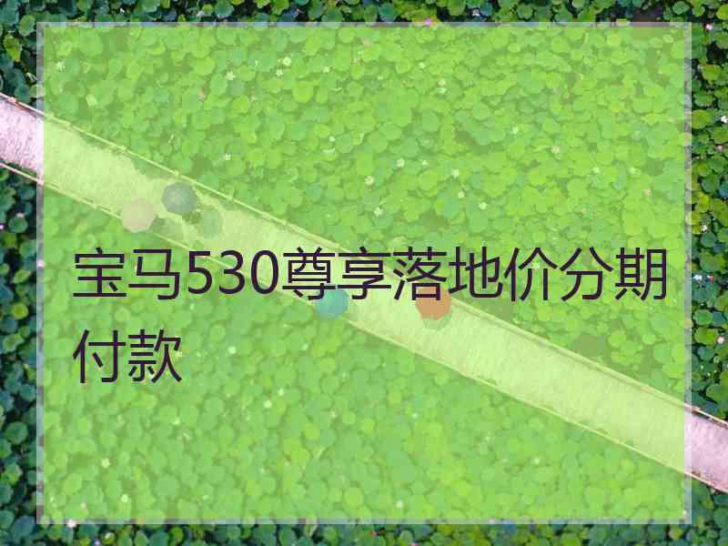 宝马530尊享落地价分期付款