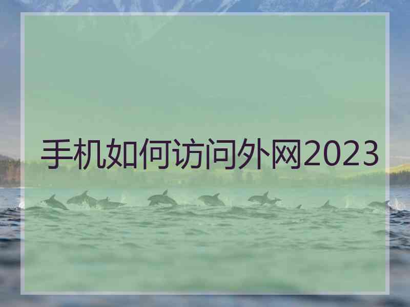 手机如何访问外网2023