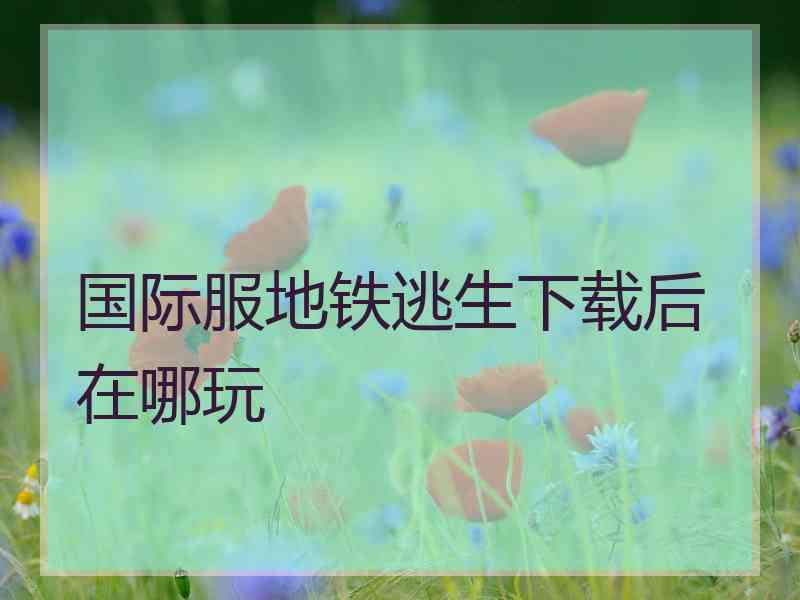 国际服地铁逃生下载后在哪玩