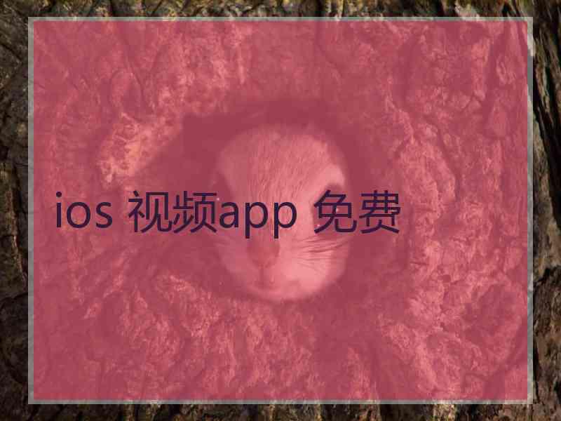 ios 视频app 免费