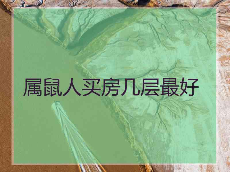 属鼠人买房几层最好