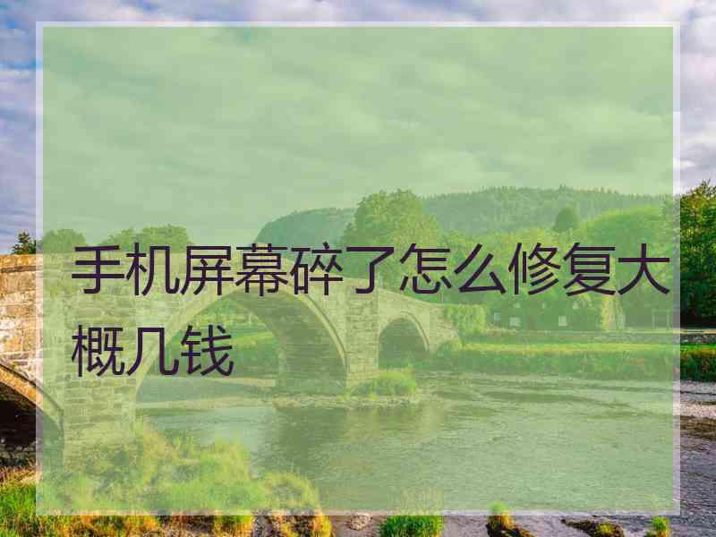 手机屏幕碎了怎么修复大概几钱