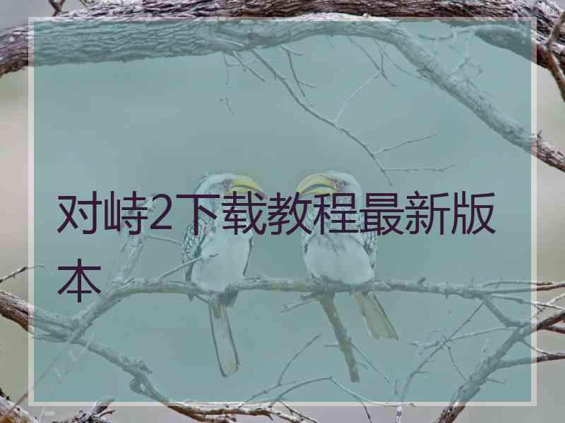 对峙2下载教程最新版本