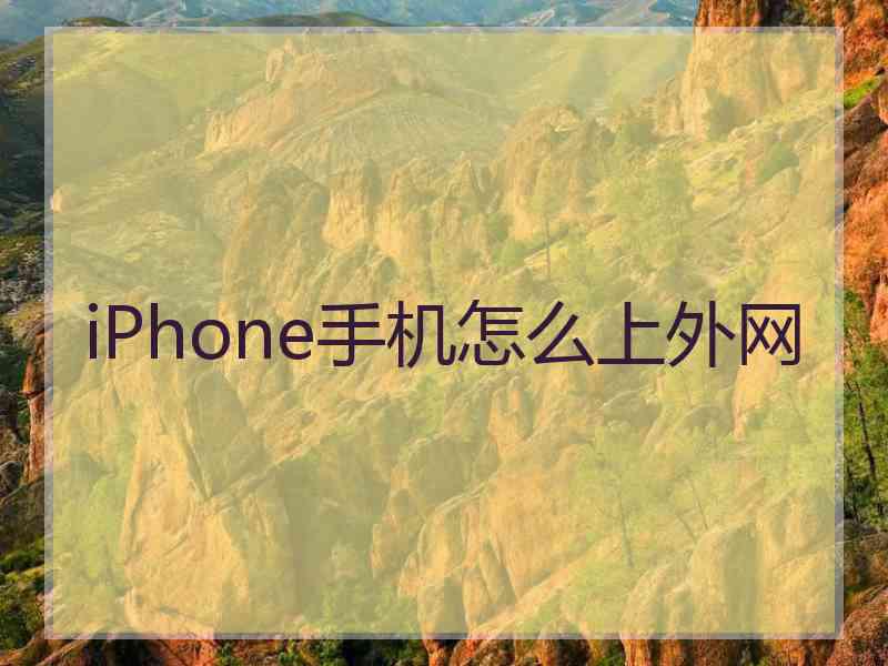 iPhone手机怎么上外网