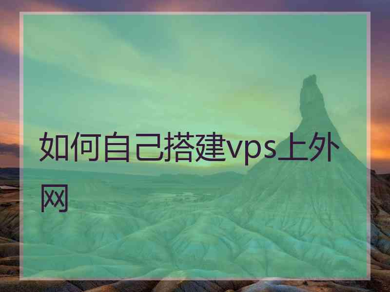 如何自己搭建vps上外网