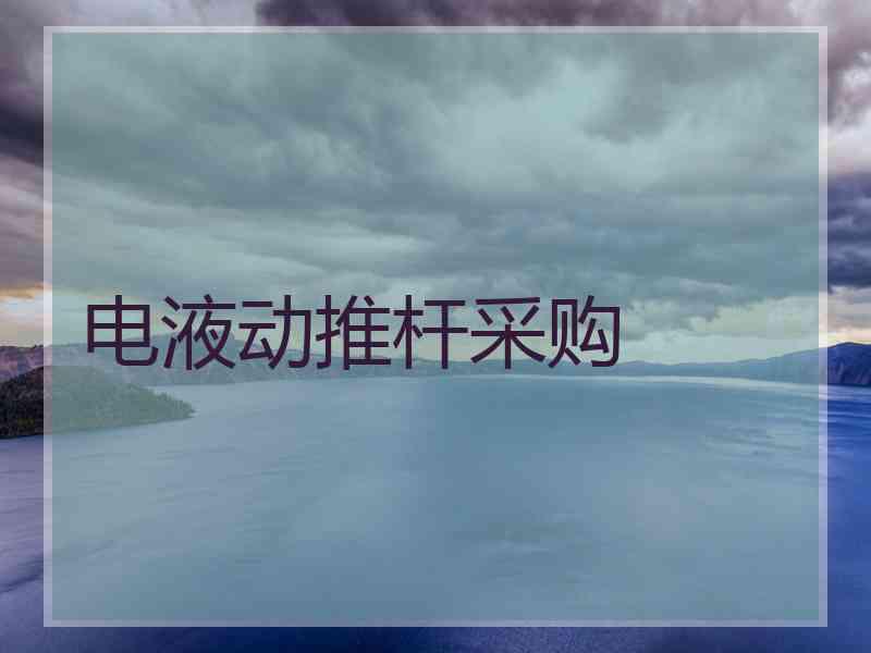 电液动推杆采购