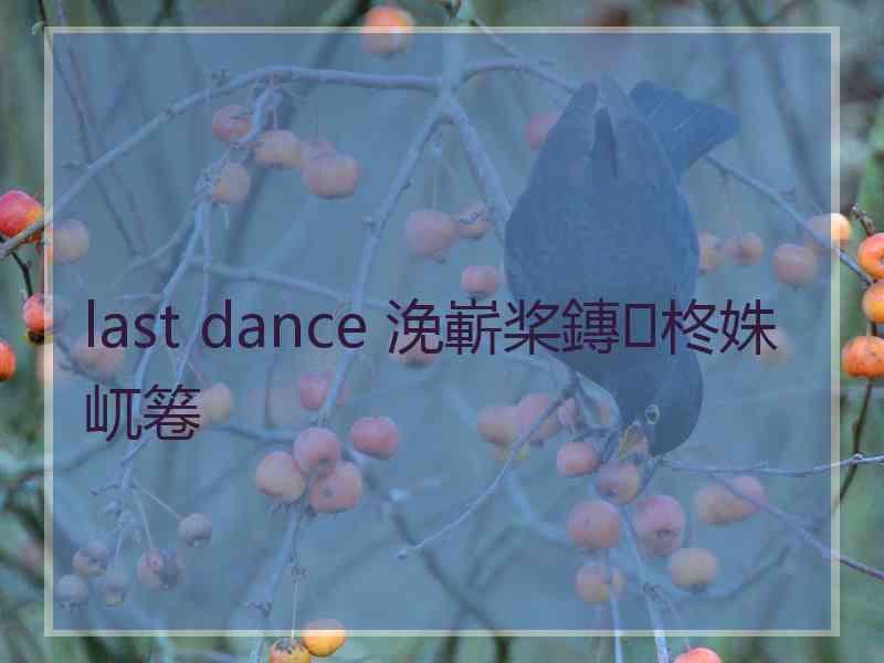 last dance 浼嶄桨鏄柊姝屼箞
