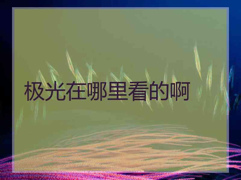 极光在哪里看的啊