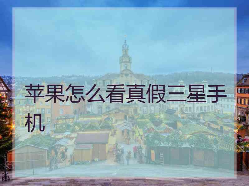 苹果怎么看真假三星手机