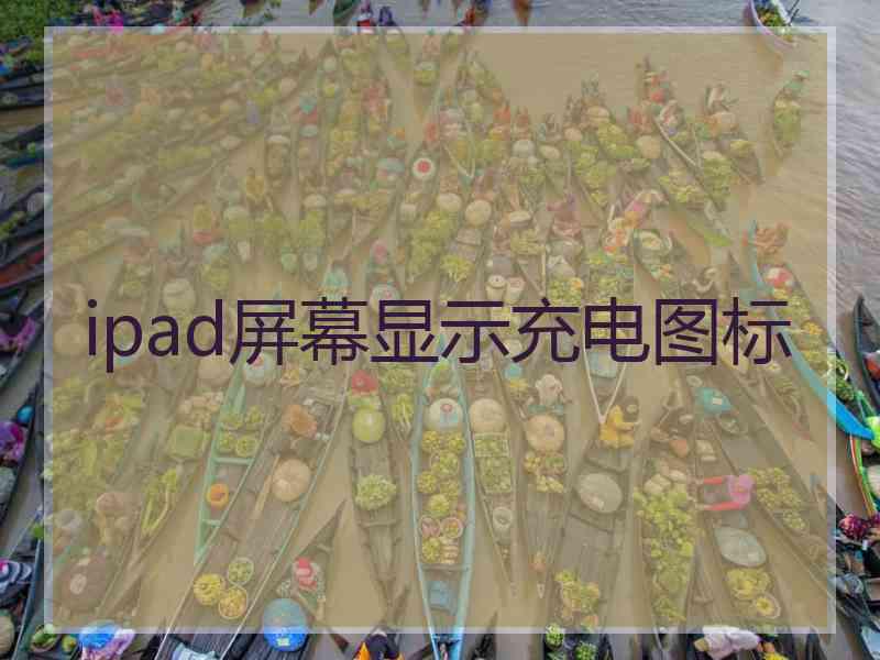 ipad屏幕显示充电图标