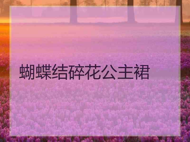 蝴蝶结碎花公主裙