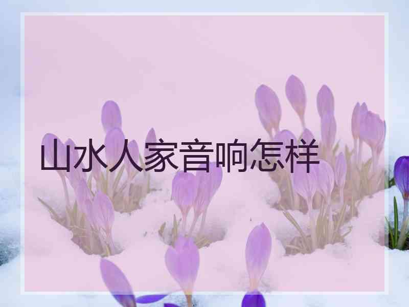 山水人家音响怎样