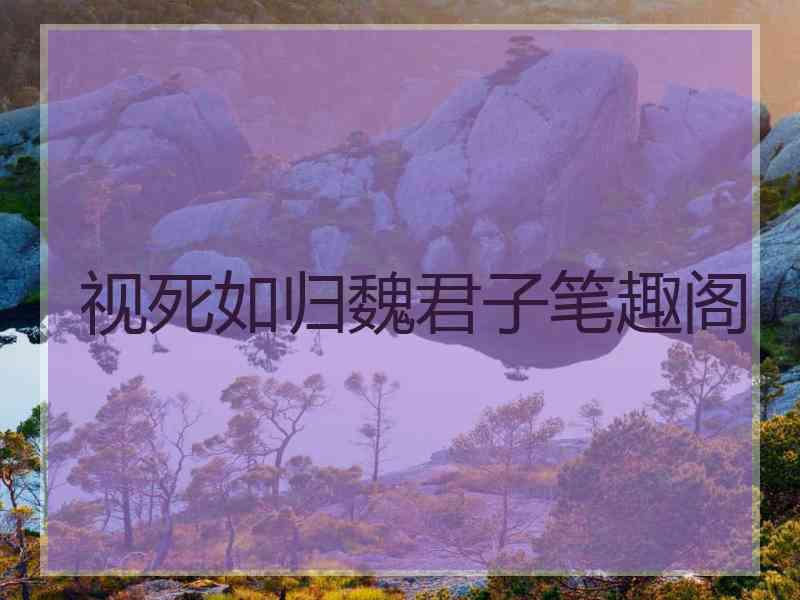视死如归魏君子笔趣阁