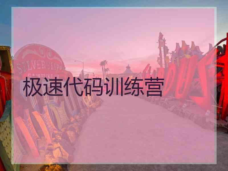 极速代码训练营