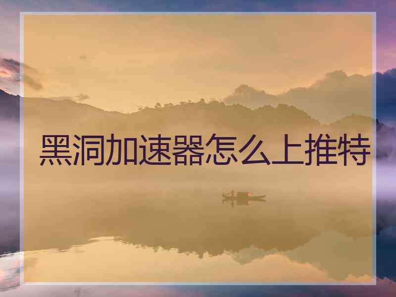 黑洞加速器怎么上推特