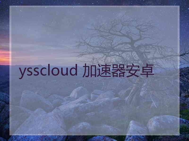 ysscloud 加速器安卓