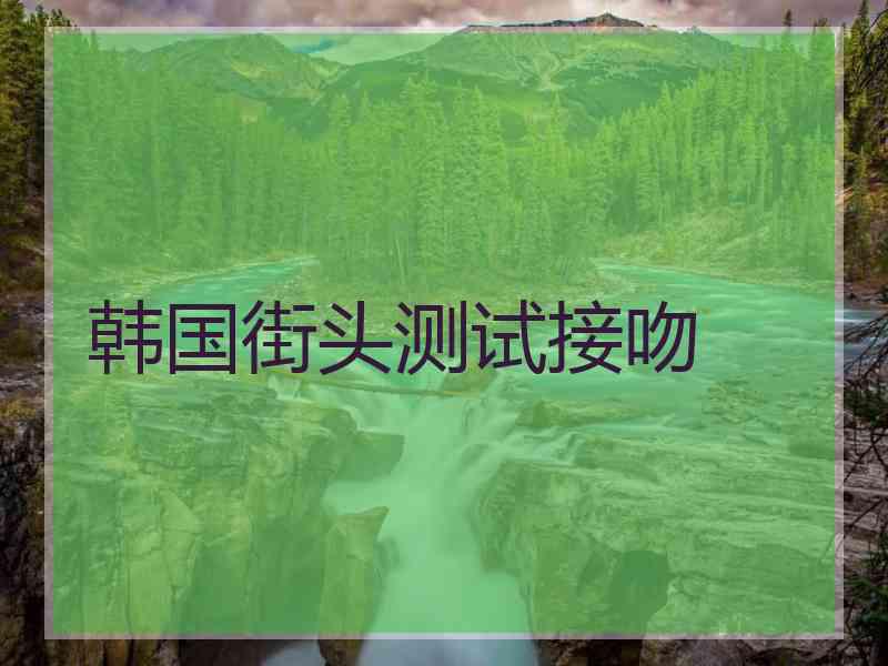 韩国街头测试接吻
