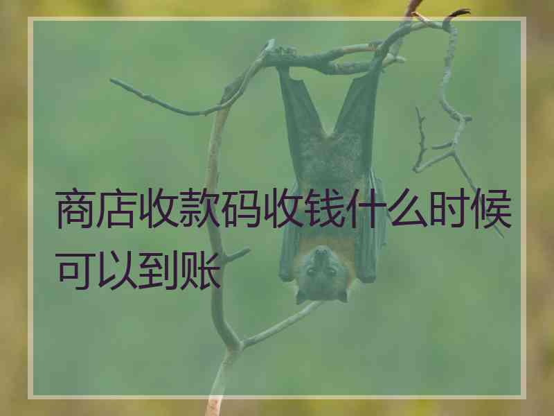 商店收款码收钱什么时候可以到账