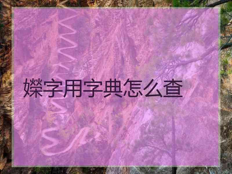 嬫字用字典怎么查