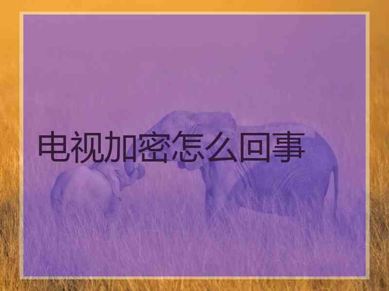 电视加密怎么回事